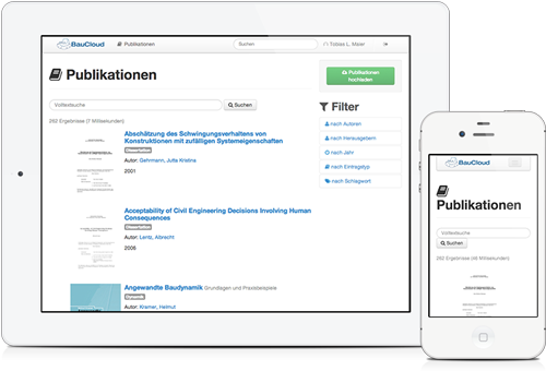 Foto eines Apple iPads und eines iPhones mit der Bibliothekssoftware Librario